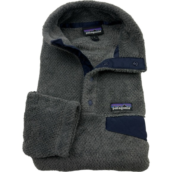Patagonia Gray Blue Polartec Thermal Pro T-Snap Pullover Sweater Men's Small - Picture 1 of 6